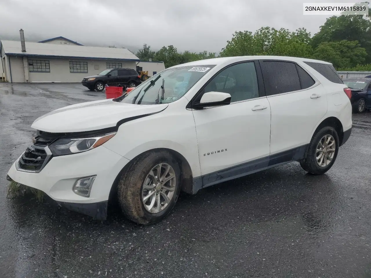 2021 Chevrolet Equinox Lt VIN: 2GNAXKEV1M6115839 Lot: 58525525