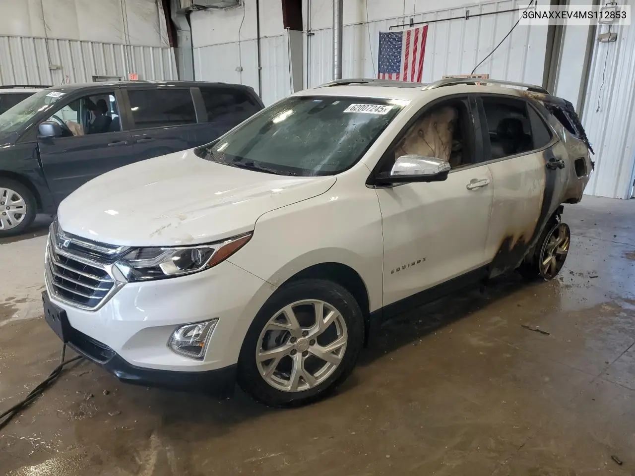 2021 Chevrolet Equinox Premier VIN: 3GNAXXEV4MS112853 Lot: 62007245