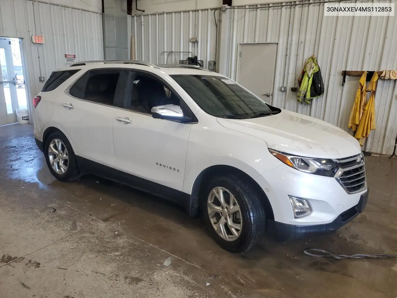 2021 Chevrolet Equinox Premier VIN: 3GNAXXEV4MS112853 Lot: 62007245
