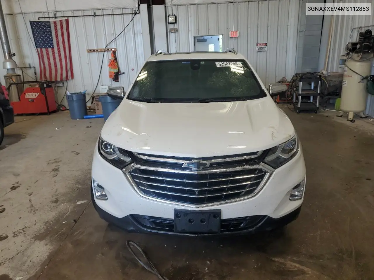 2021 Chevrolet Equinox Premier VIN: 3GNAXXEV4MS112853 Lot: 62007245