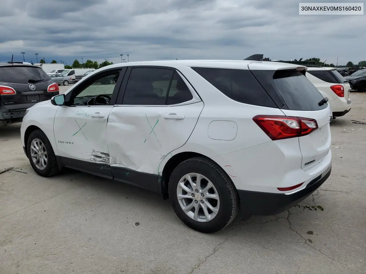 2021 Chevrolet Equinox Lt VIN: 3GNAXKEV0MS160420 Lot: 62522885