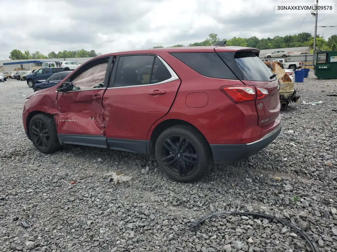 2021 Chevrolet Equinox Lt VIN: 3GNAXKEV0ML309578 Lot: 62760245