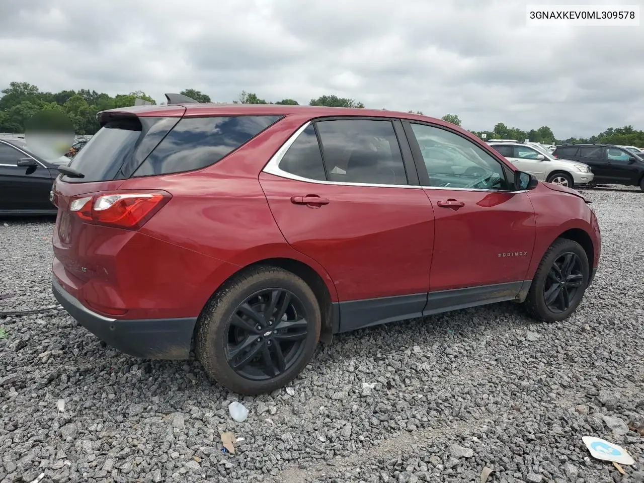 2021 Chevrolet Equinox Lt VIN: 3GNAXKEV0ML309578 Lot: 62760245