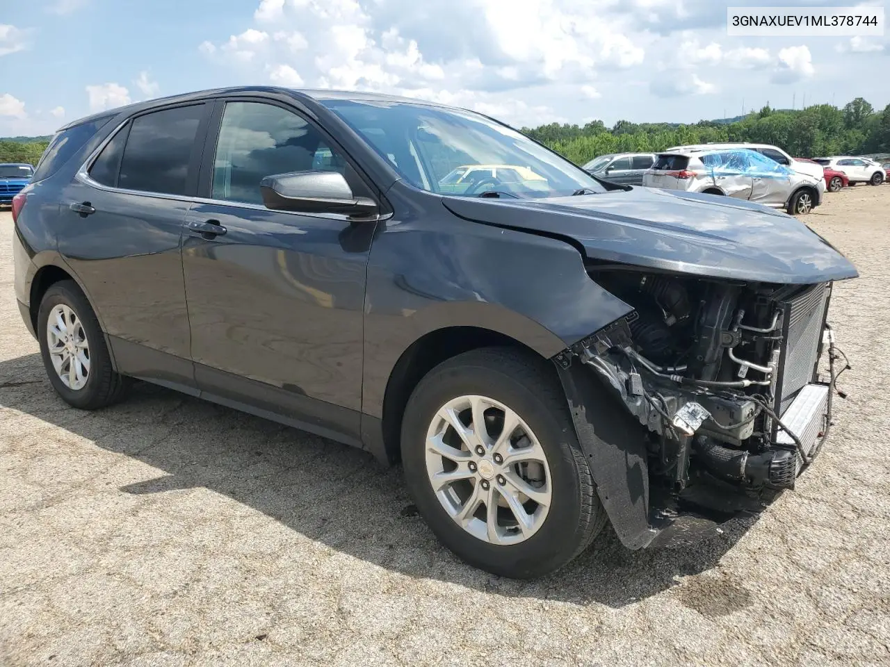 2021 Chevrolet Equinox Lt VIN: 3GNAXUEV1ML378744 Lot: 62783715