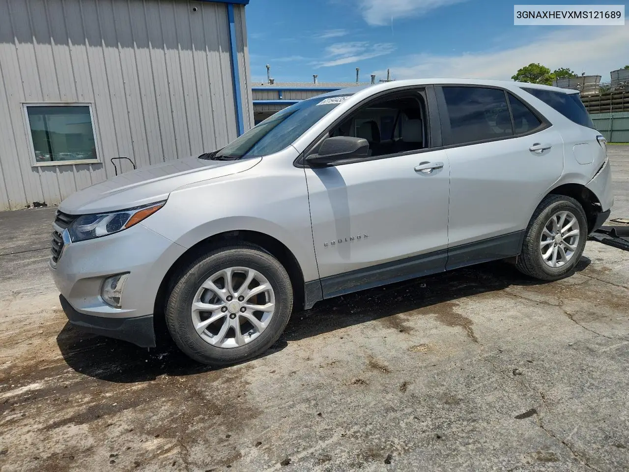 2021 Chevrolet Equinox Ls VIN: 3GNAXHEVXMS121689 Lot: 63194435
