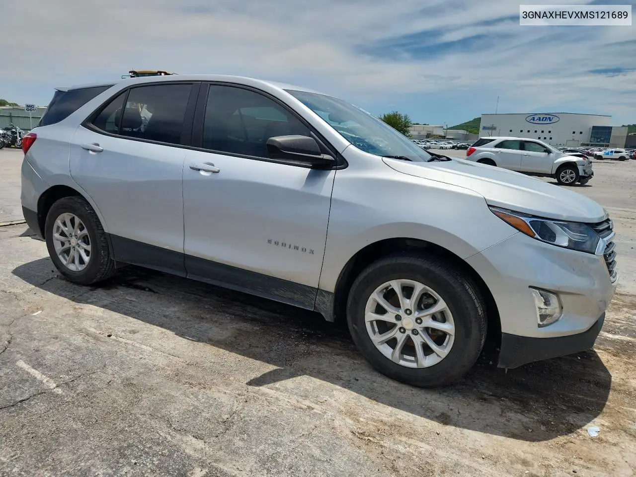2021 Chevrolet Equinox Ls VIN: 3GNAXHEVXMS121689 Lot: 63194435