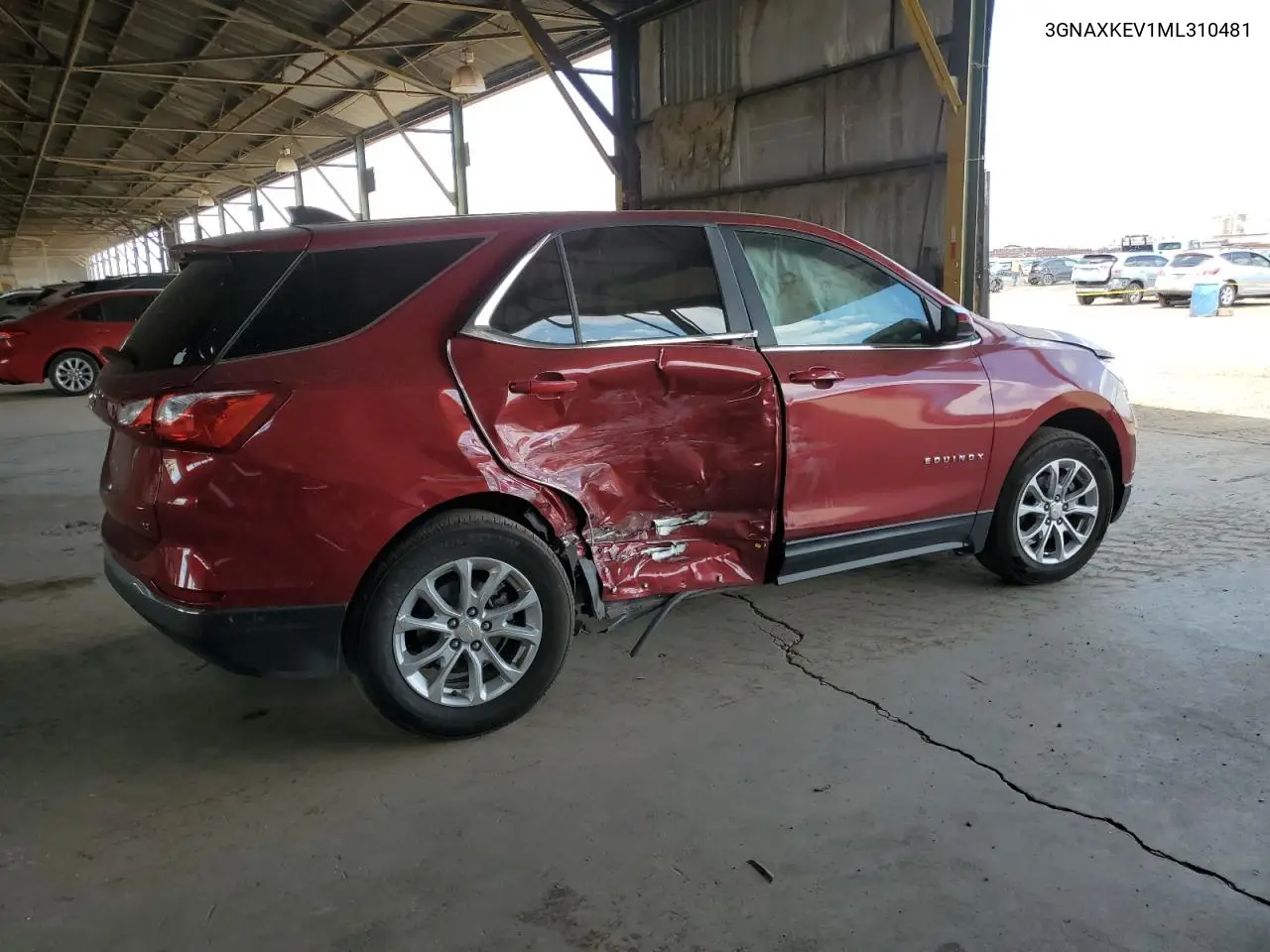 2021 Chevrolet Equinox Lt VIN: 3GNAXKEV1ML310481 Lot: 65146685