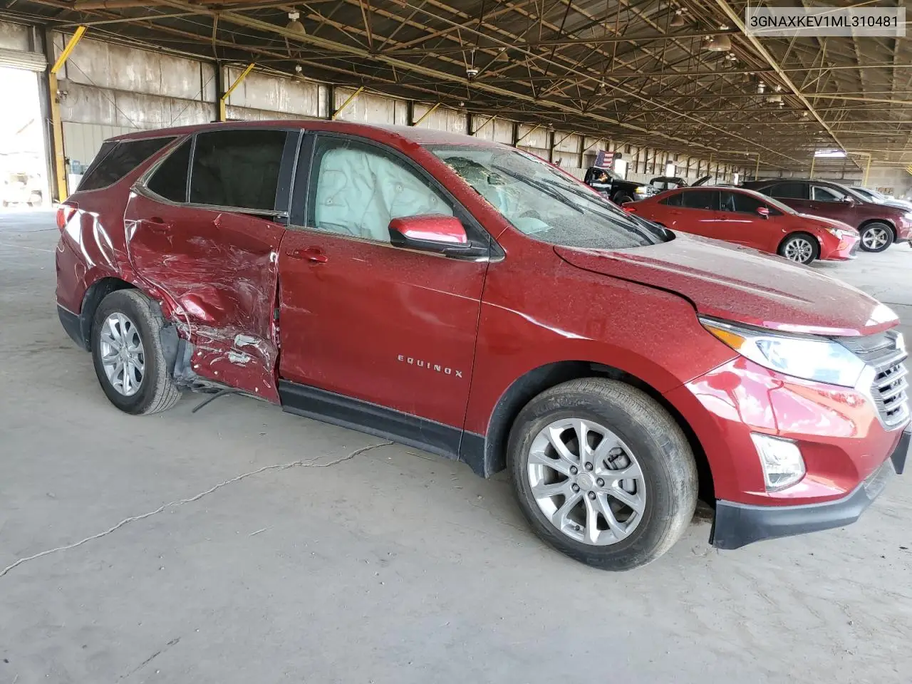 2021 Chevrolet Equinox Lt VIN: 3GNAXKEV1ML310481 Lot: 65146685