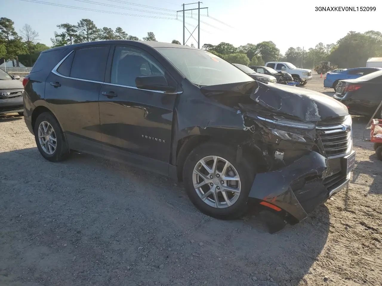 2022 Chevrolet Equinox Lt VIN: 3GNAXKEV0NL152099 Lot: 52680185