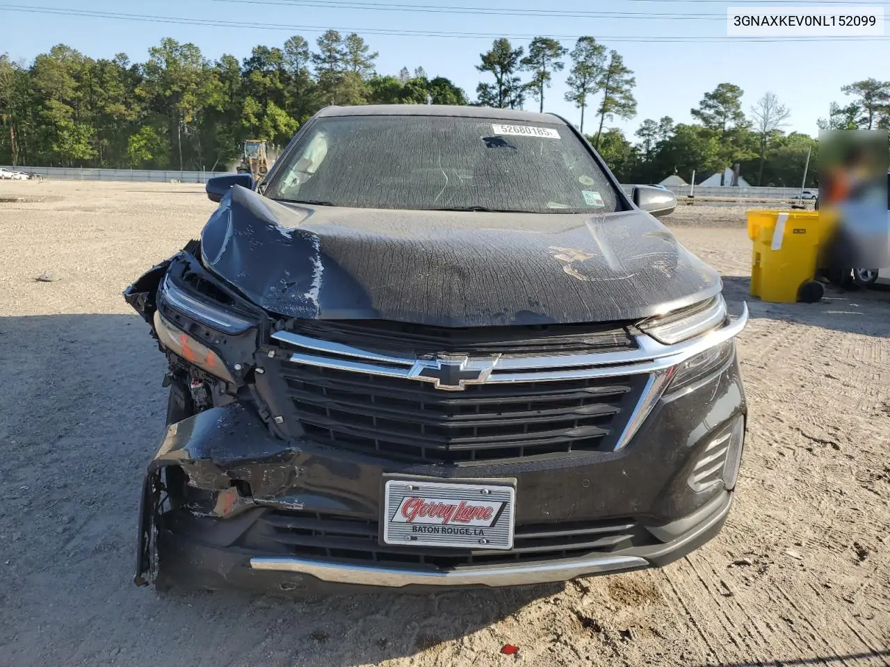 2022 Chevrolet Equinox Lt VIN: 3GNAXKEV0NL152099 Lot: 52680185