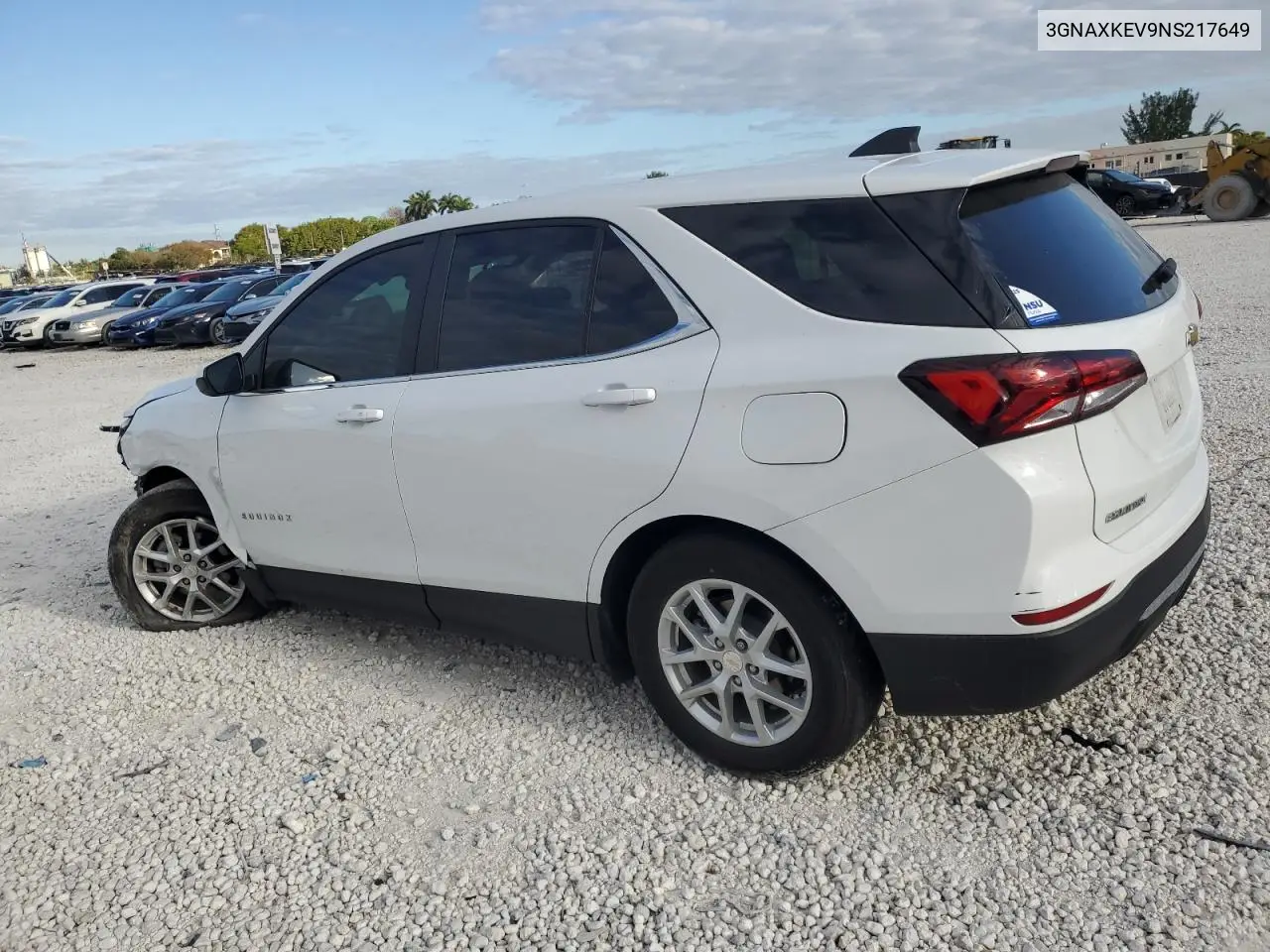 2022 Chevrolet Equinox Lt VIN: 3GNAXKEV9NS217649 Lot: 52882825