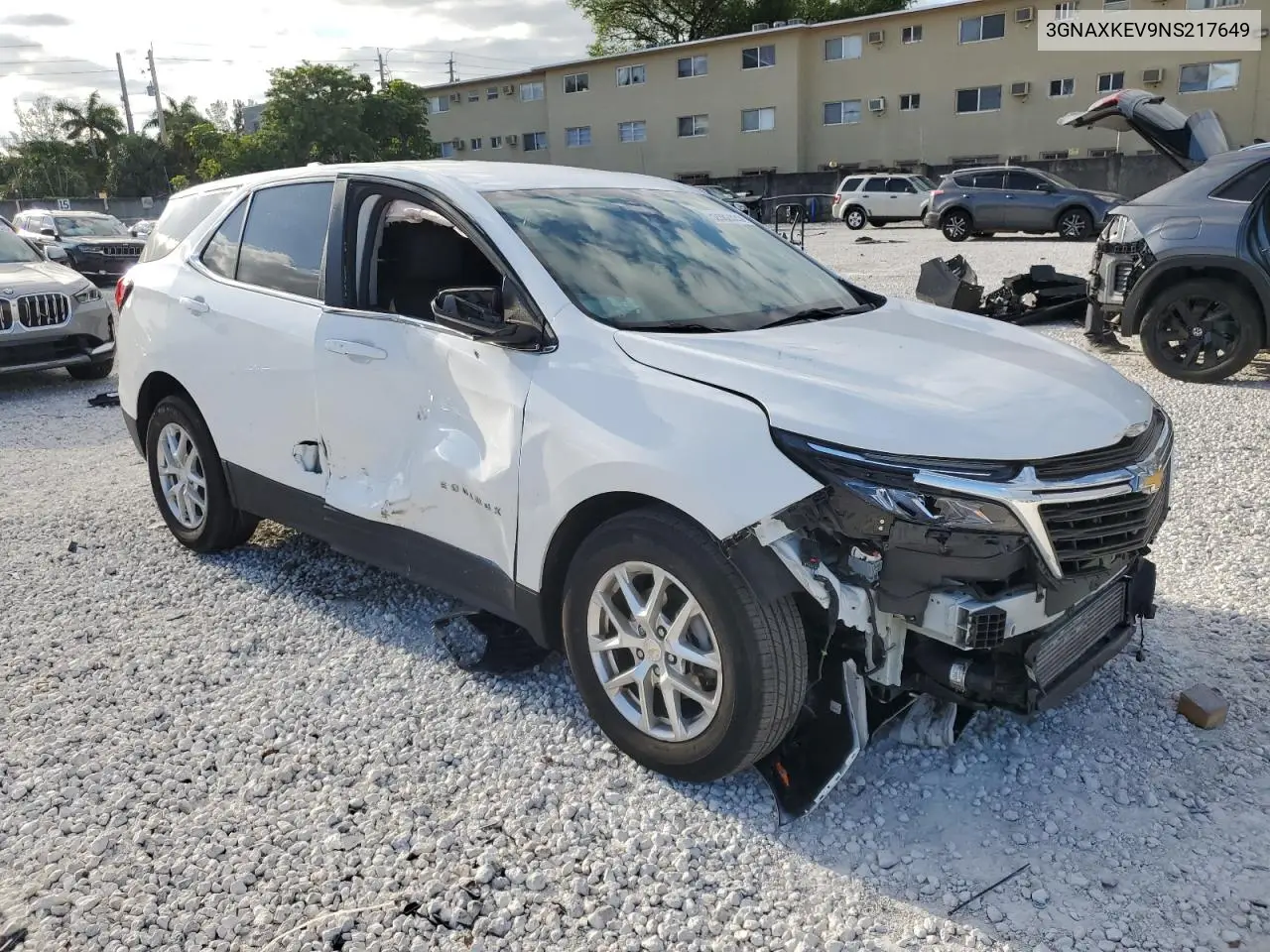 2022 Chevrolet Equinox Lt VIN: 3GNAXKEV9NS217649 Lot: 52882825