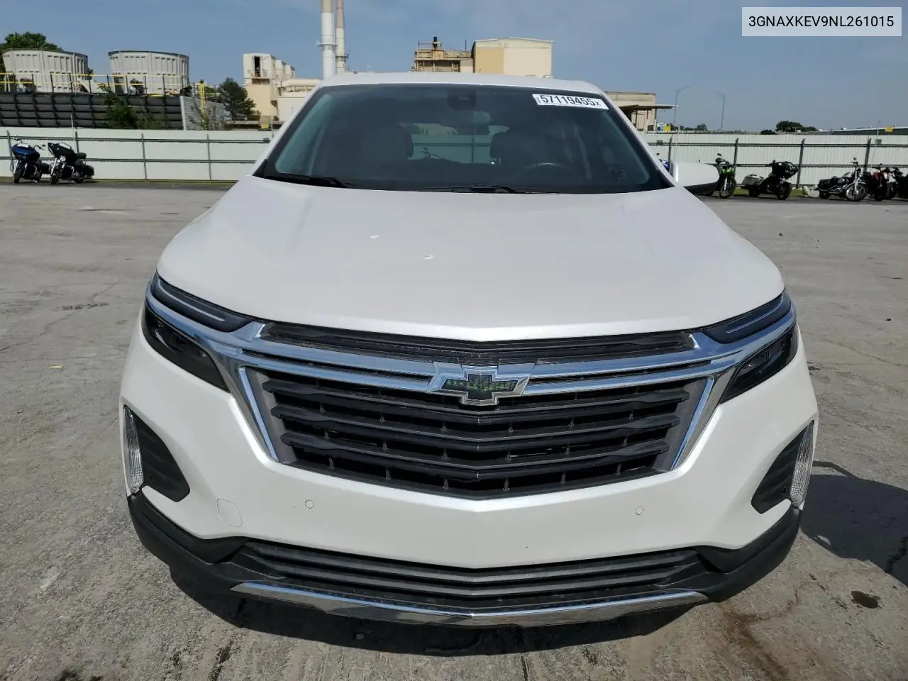 2022 Chevrolet Equinox Lt VIN: 3GNAXKEV9NL261015 Lot: 57119455