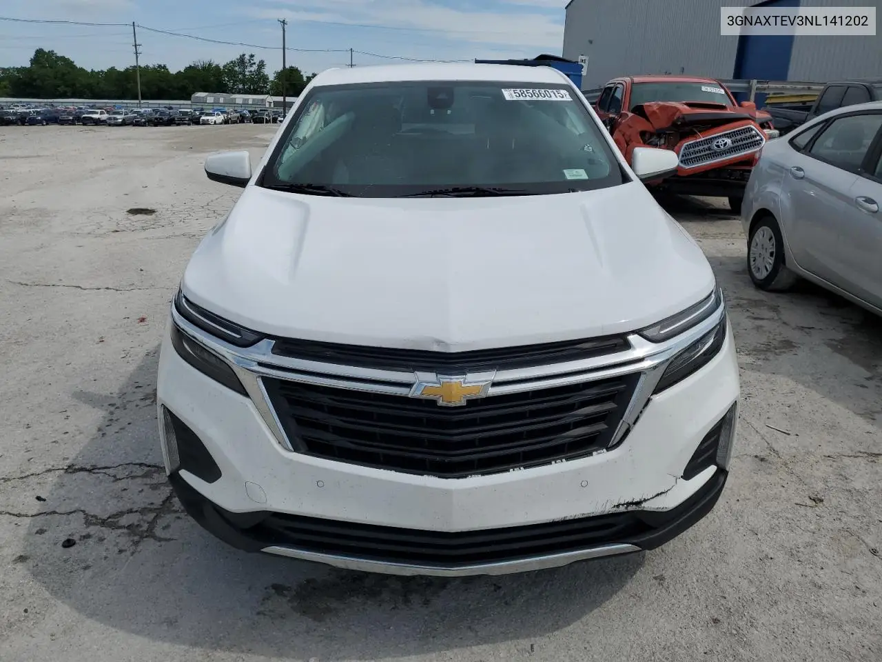 2022 Chevrolet Equinox Lt VIN: 3GNAXTEV3NL141202 Lot: 58566015