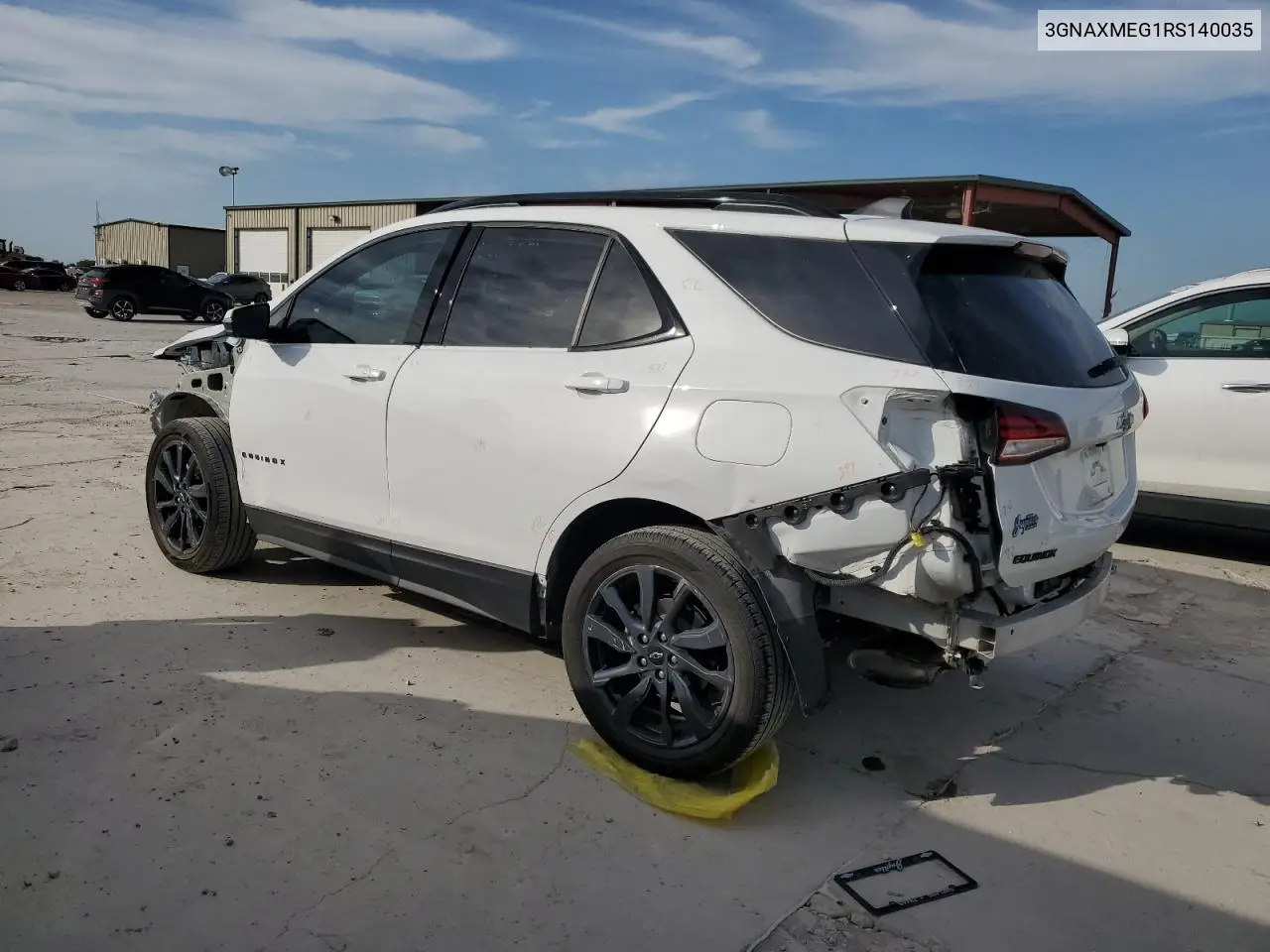 2024 Chevrolet Equinox Rs VIN: 3GNAXMEG1RS140035 Lot: 56927295