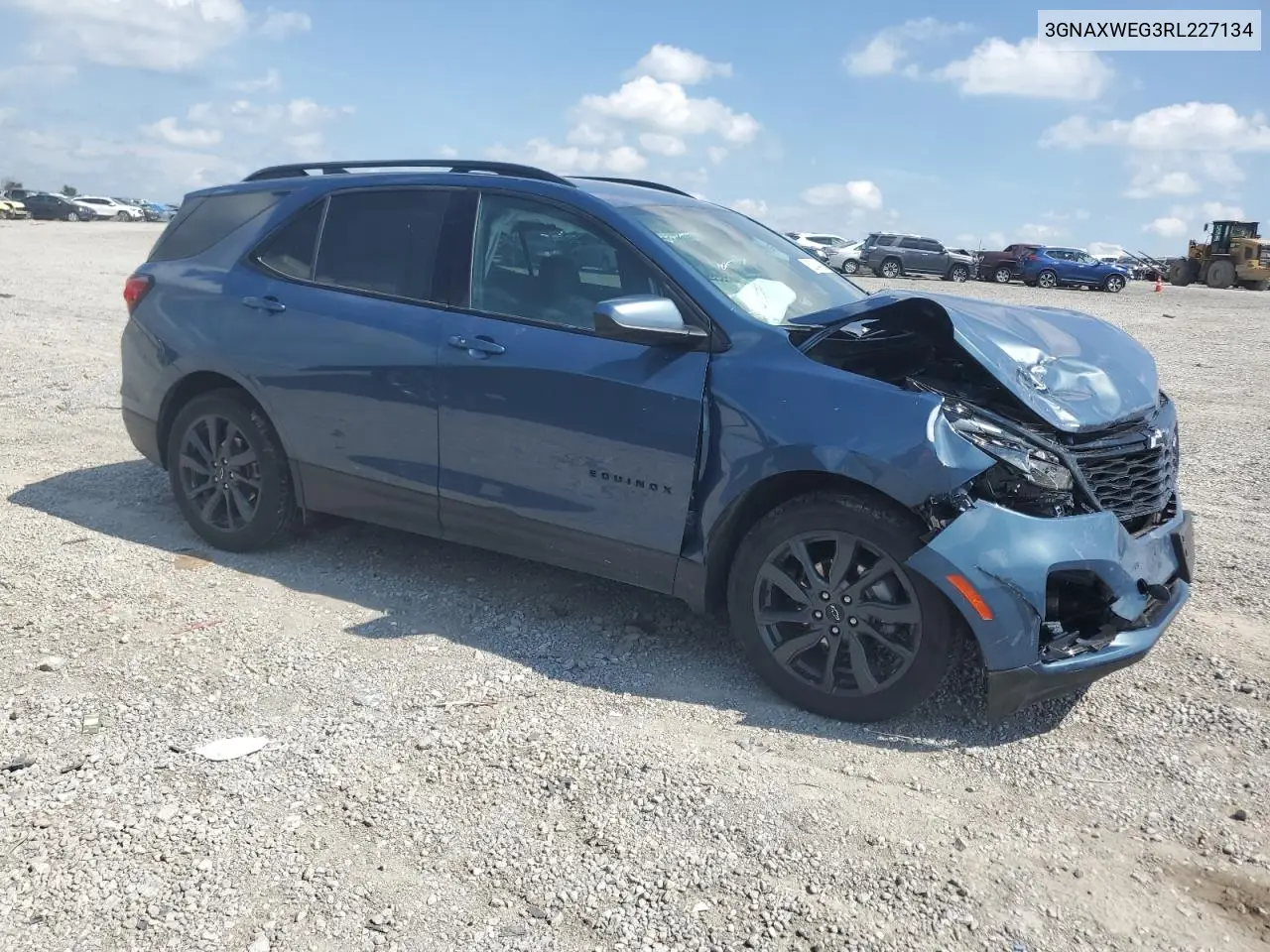 2024 Chevrolet Equinox Rs VIN: 3GNAXWEG3RL227134 Lot: 63004415