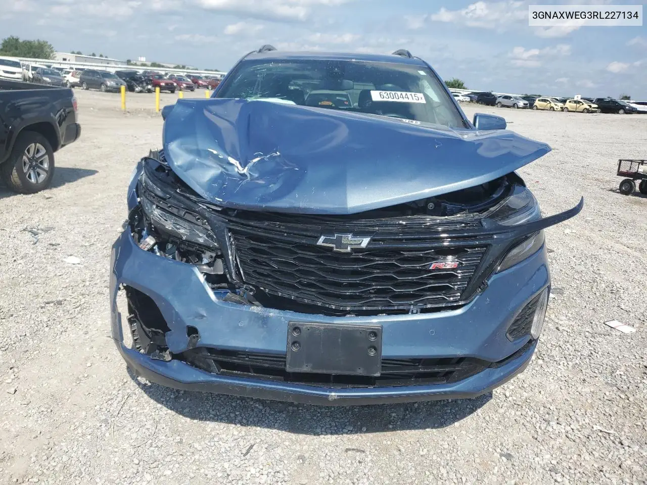 2024 Chevrolet Equinox Rs VIN: 3GNAXWEG3RL227134 Lot: 63004415