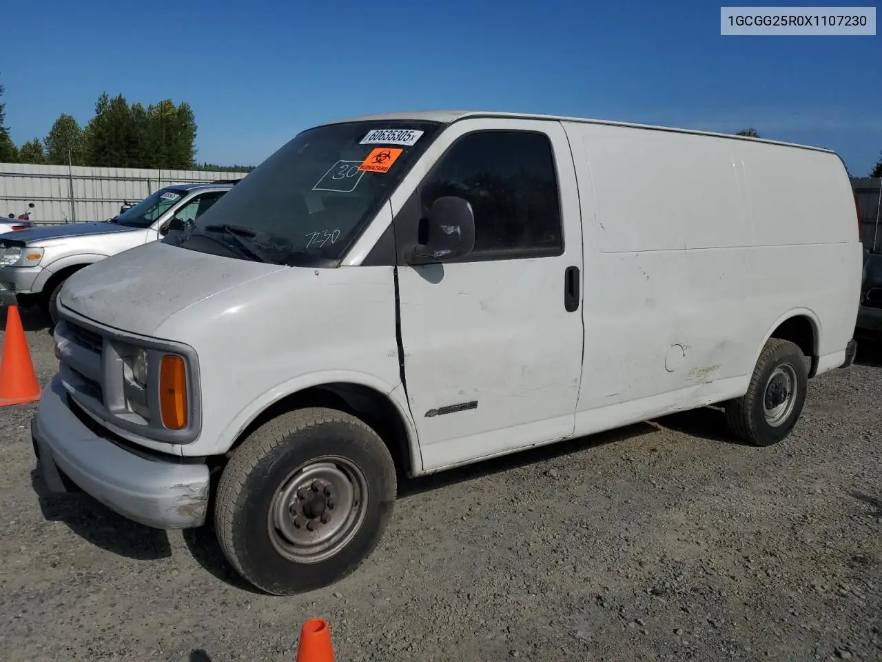 1999 Chevrolet Express G2500 VIN: 1GCGG25R0X1107230 Lot: 60635305