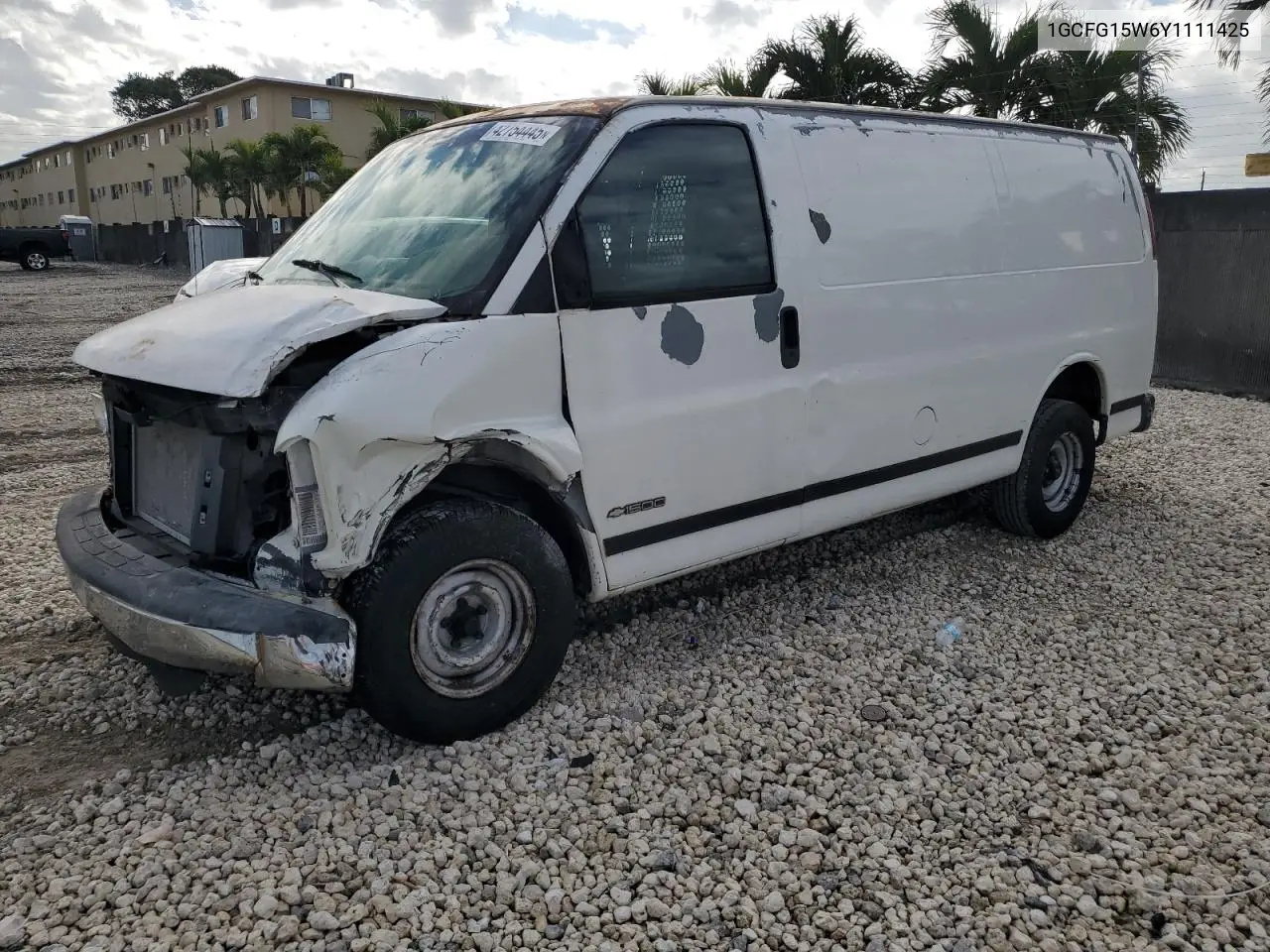2000 Chevrolet Express G1500 VIN: 1GCFG15W6Y1111425 Lot: 42754445