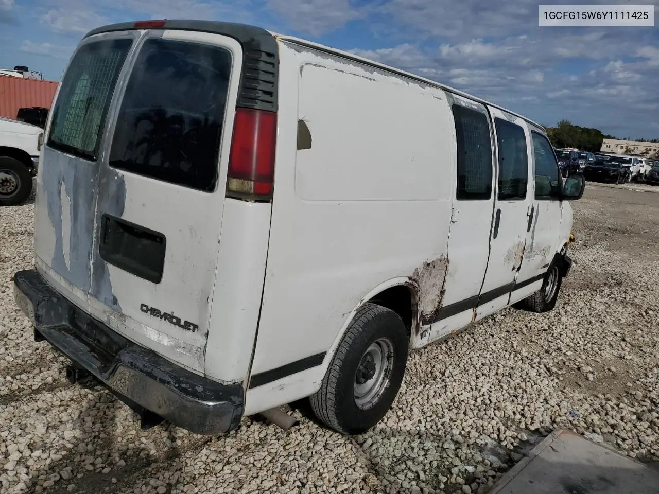 2000 Chevrolet Express G1500 VIN: 1GCFG15W6Y1111425 Lot: 42754445