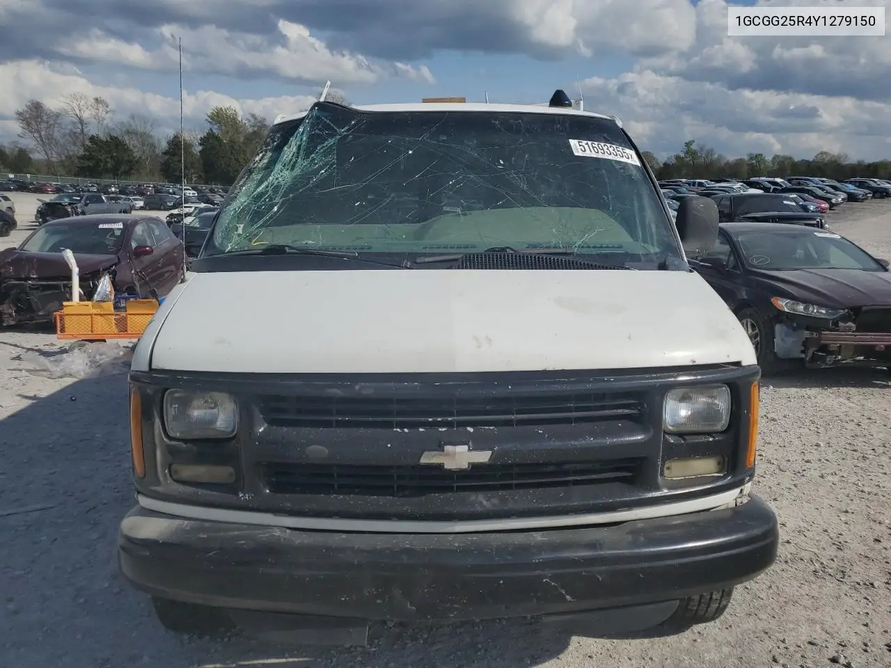 2000 Chevrolet Express G2500 VIN: 1GCGG25R4Y1279150 Lot: 51693355