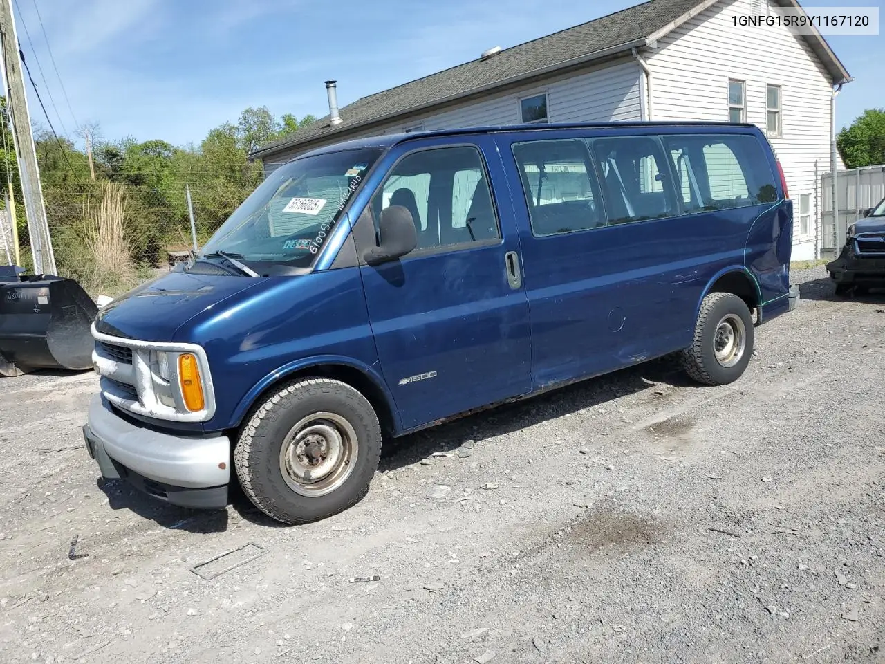 2000 Chevrolet Express G1500 VIN: 1GNFG15R9Y1167120 Lot: 55166005