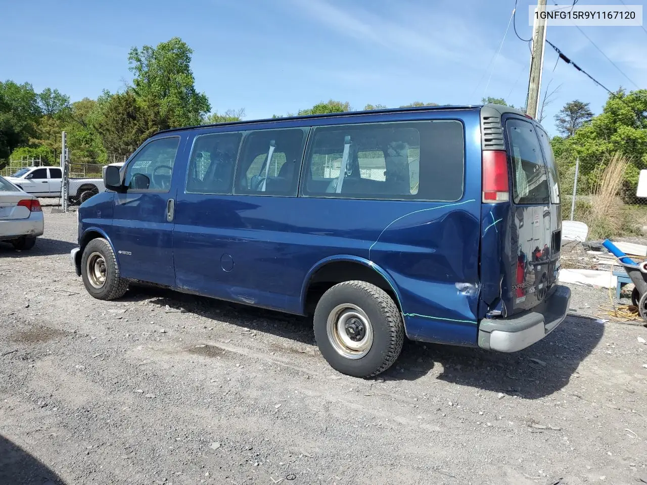2000 Chevrolet Express G1500 VIN: 1GNFG15R9Y1167120 Lot: 55166005