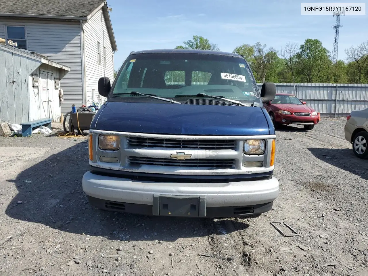 2000 Chevrolet Express G1500 VIN: 1GNFG15R9Y1167120 Lot: 55166005