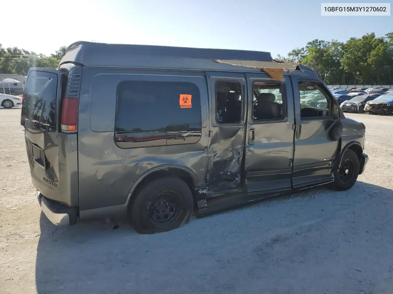 2000 Chevrolet Express G1500 VIN: 1GBFG15M3Y1270602 Lot: 55181905