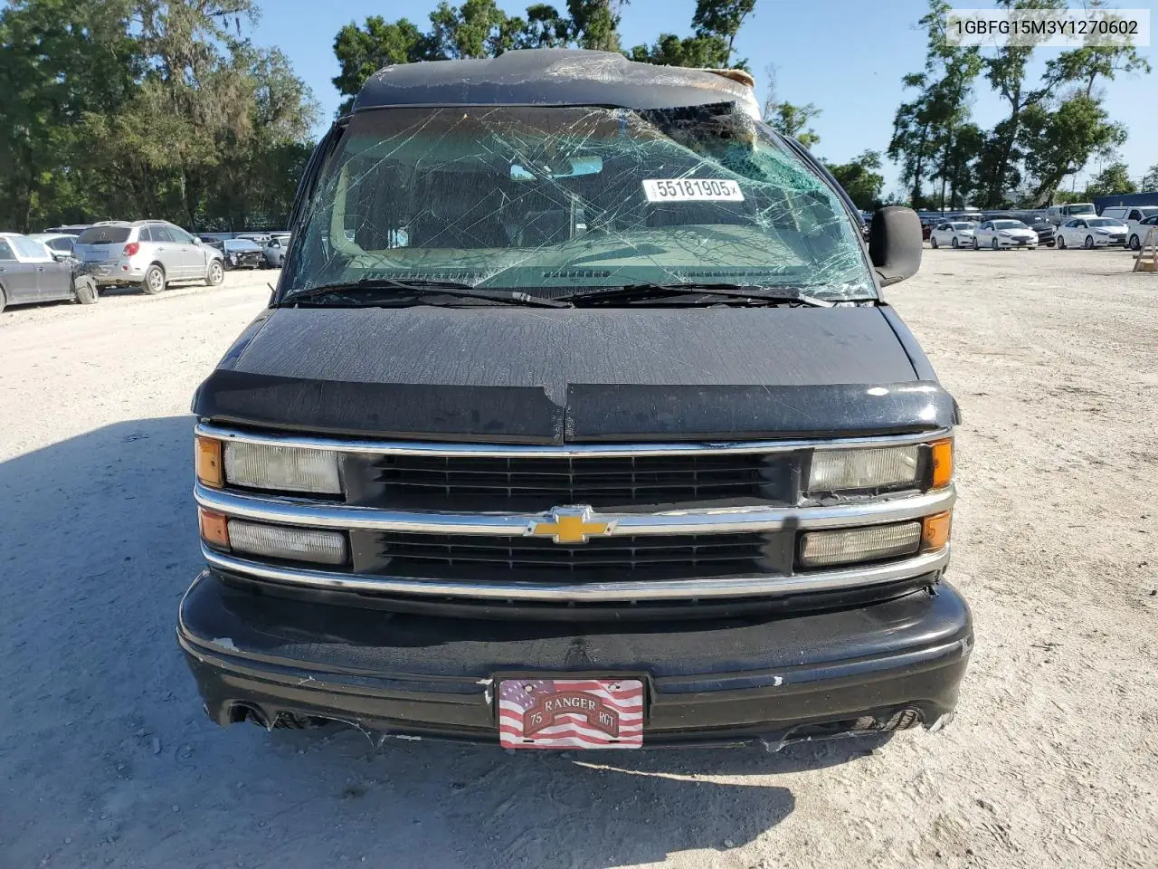 2000 Chevrolet Express G1500 VIN: 1GBFG15M3Y1270602 Lot: 55181905