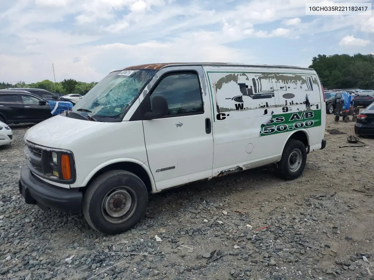 2002 Chevrolet Express G3500 VIN: 1GCHG35R221182417 Lot: 62986215