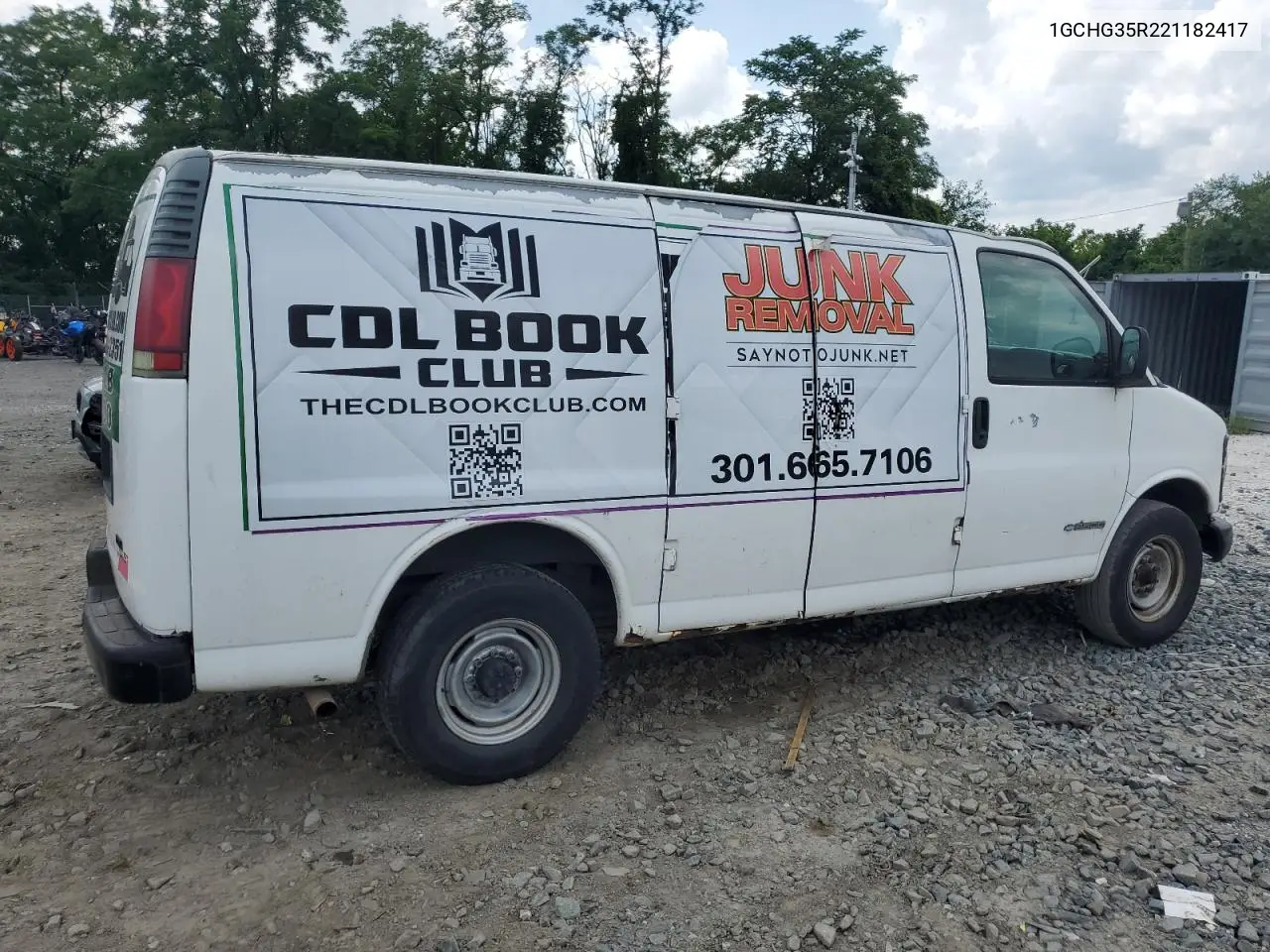 2002 Chevrolet Express G3500 VIN: 1GCHG35R221182417 Lot: 62986215