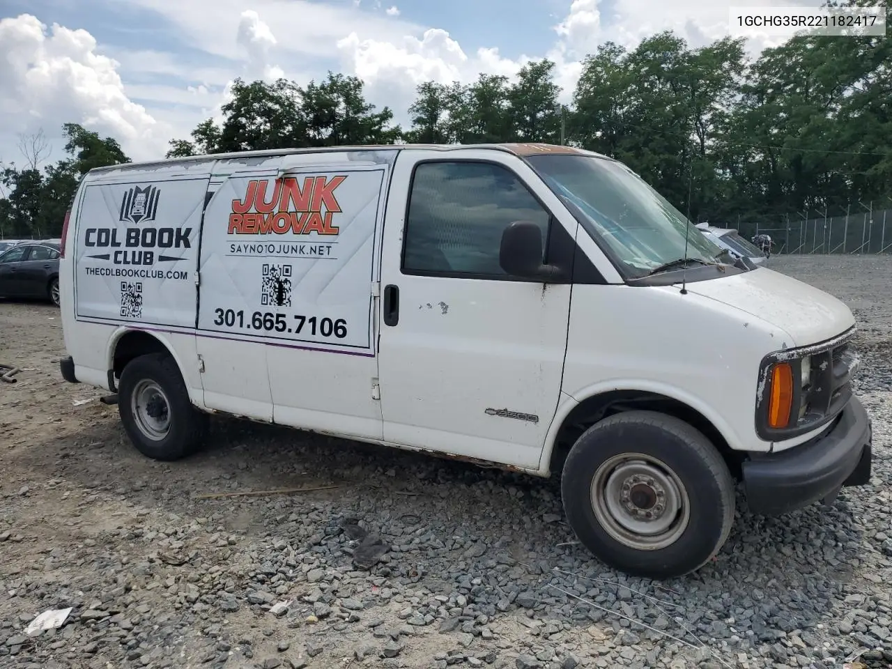 2002 Chevrolet Express G3500 VIN: 1GCHG35R221182417 Lot: 62986215