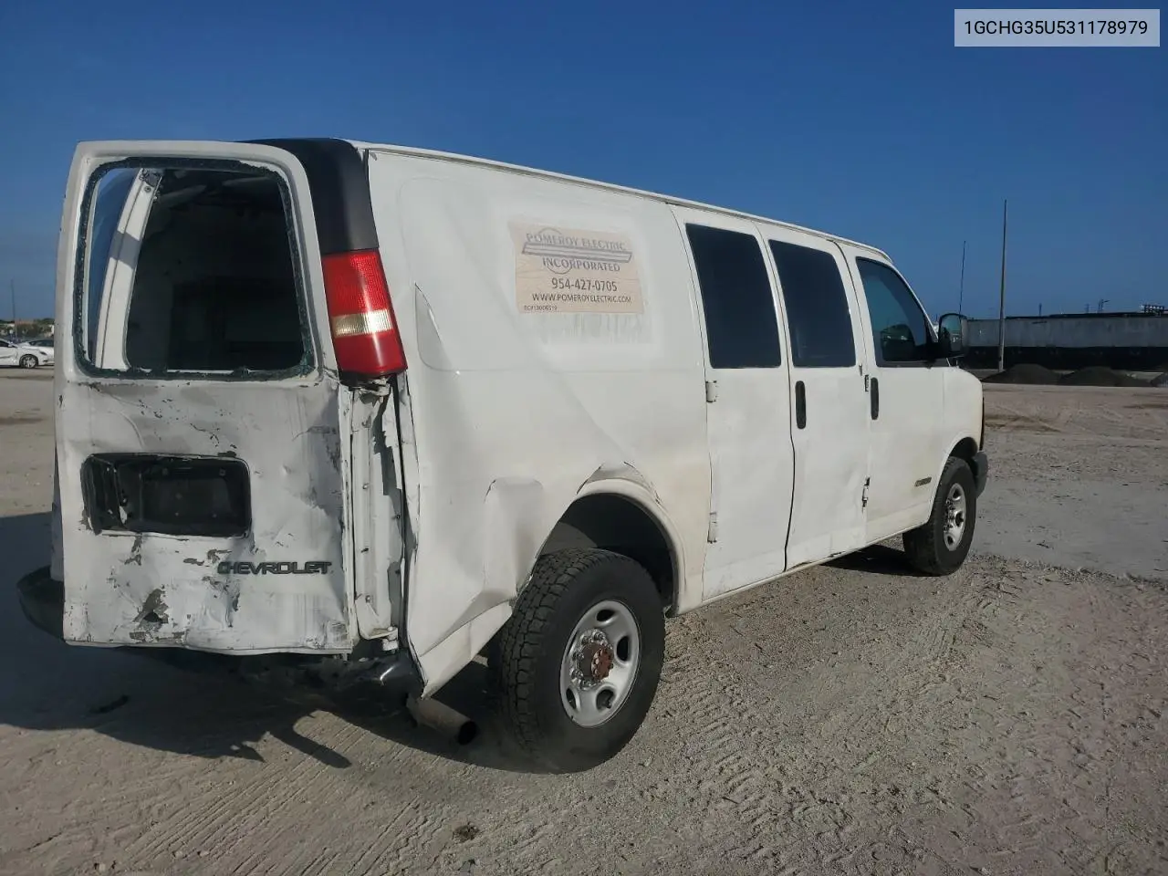 2003 Chevrolet Express G3500 VIN: 1GCHG35U531178979 Lot: 51840665
