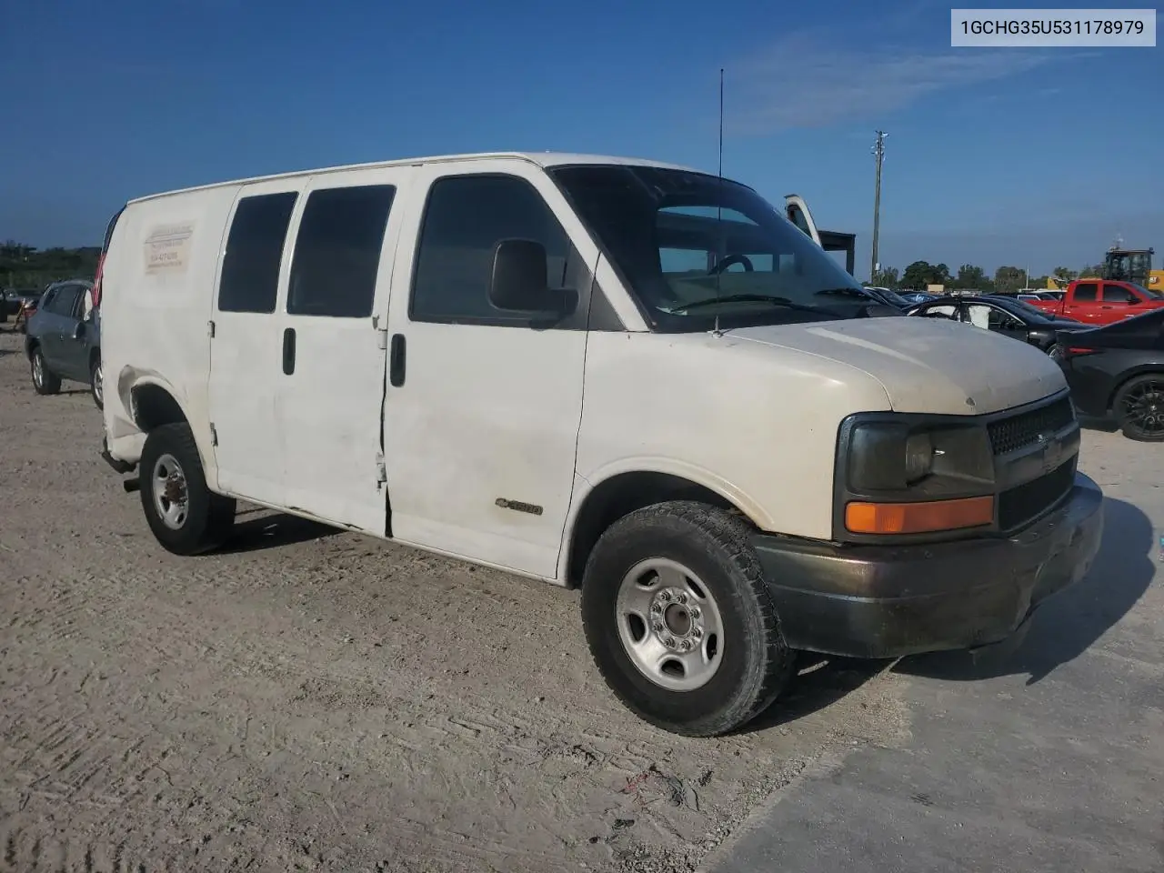 2003 Chevrolet Express G3500 VIN: 1GCHG35U531178979 Lot: 51840665