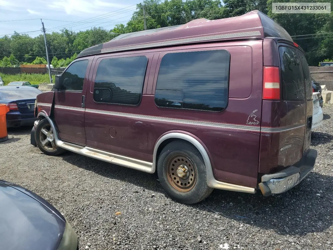 2003 Chevrolet Express G1500 VIN: 1GBFG15X431233061 Lot: 62646375
