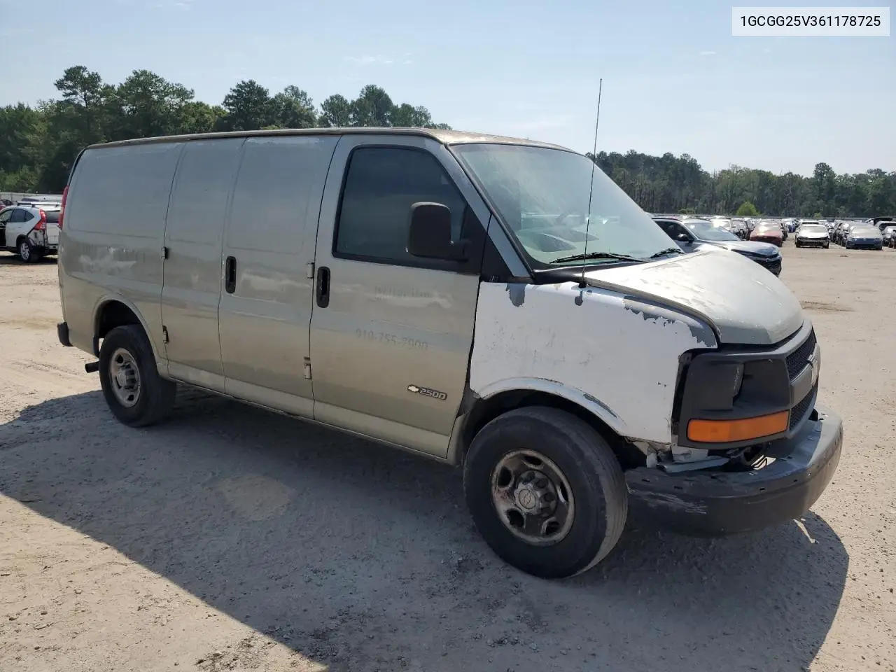 2006 Chevrolet Express G2500 VIN: 1GCGG25V361178725 Lot: 61726725