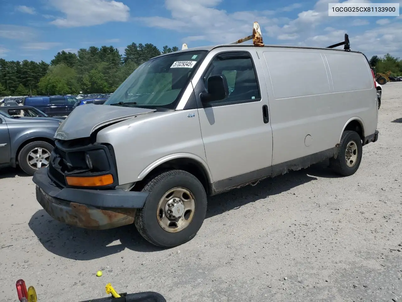 2008 Chevrolet Express G2500 VIN: 1GCGG25CX81133900 Lot: 57029345