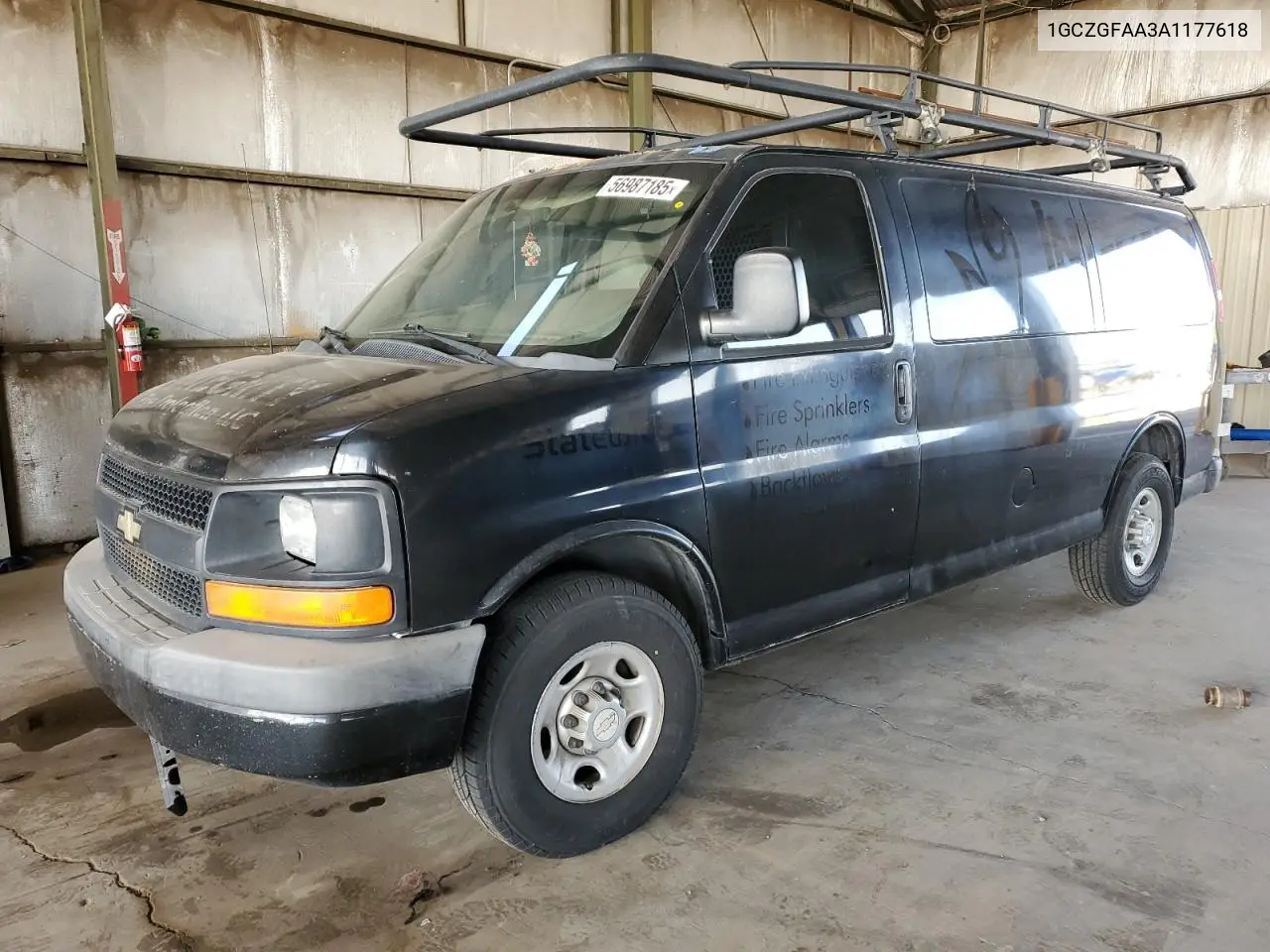 2010 Chevrolet Express G2500 VIN: 1GCZGFAA3A1177618 Lot: 56987185