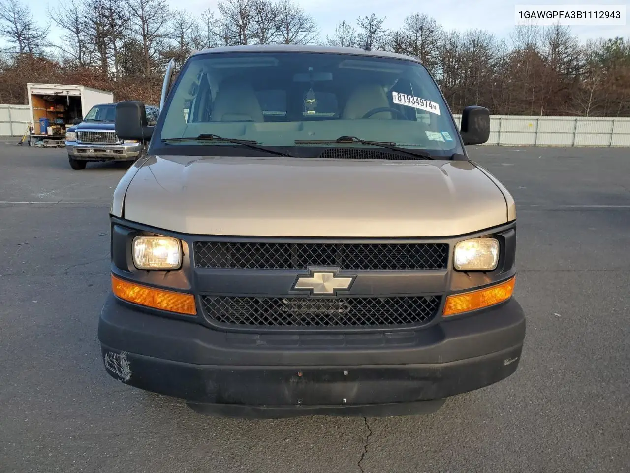 2011 Chevrolet Express G2500 Ls VIN: 1GAWGPFA3B1112943 Lot: 81934974