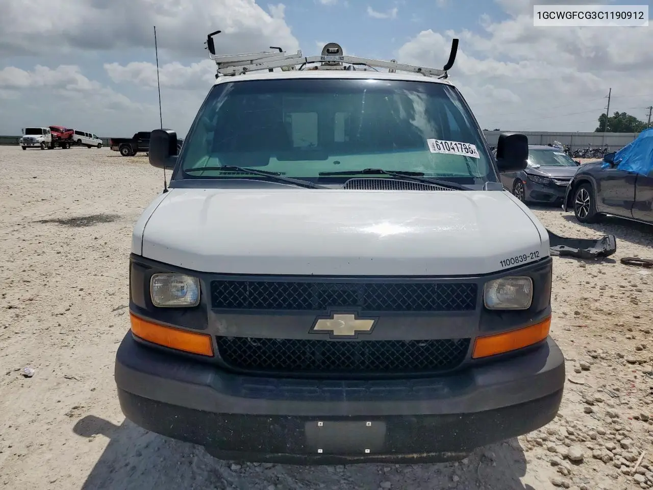 2012 Chevrolet Express G2500 VIN: 1GCWGFCG3C1190912 Lot: 61041785