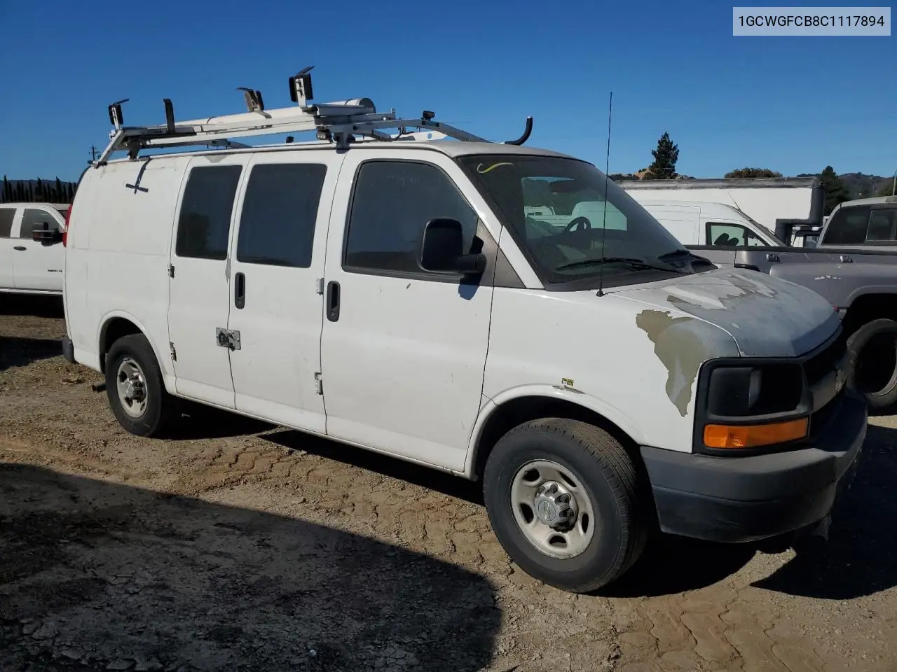 2012 Chevrolet Express G2500 VIN: 1GCWGFCB8C1117894 Lot: 63987254