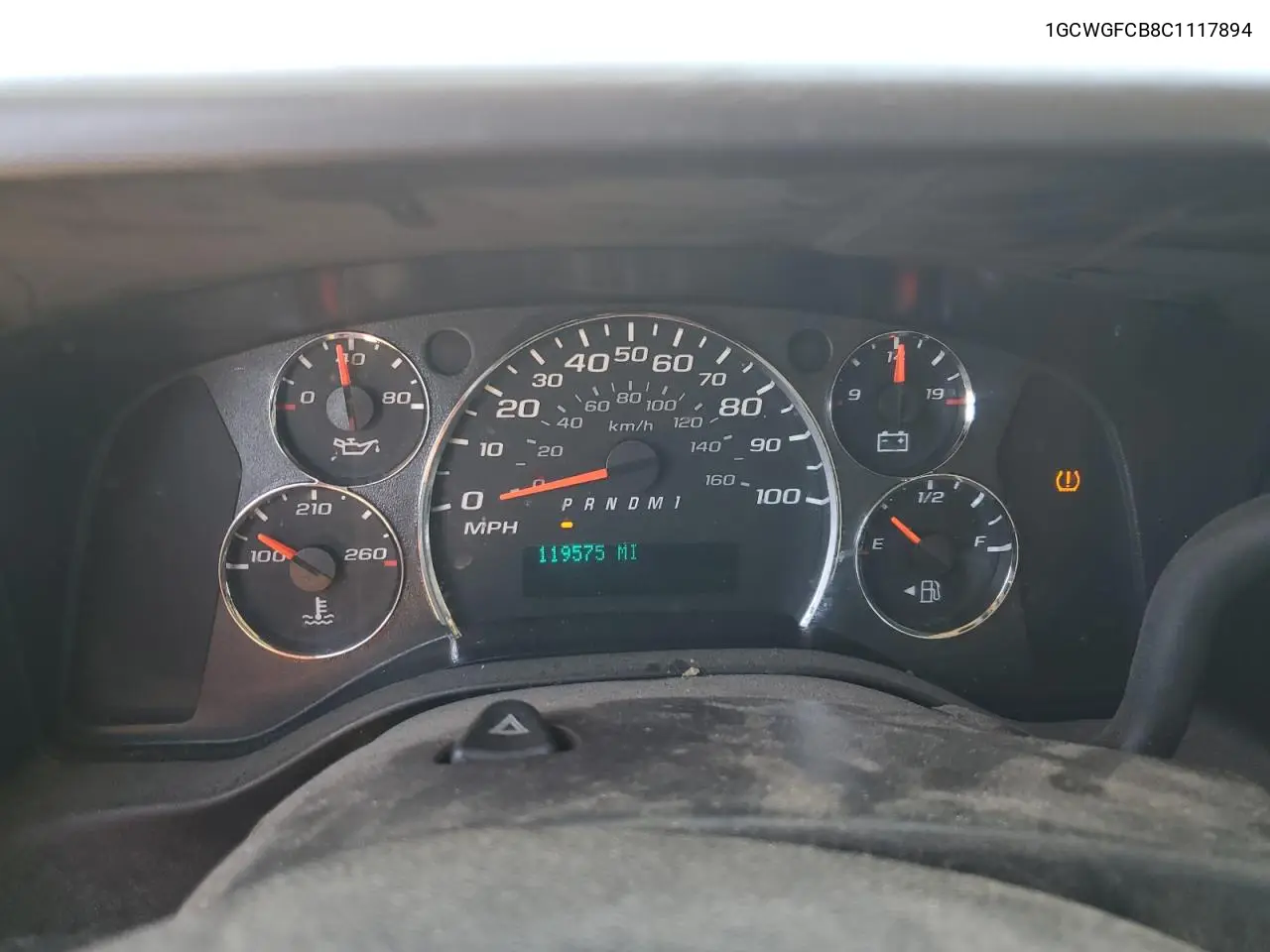 2012 Chevrolet Express G2500 VIN: 1GCWGFCB8C1117894 Lot: 63987254