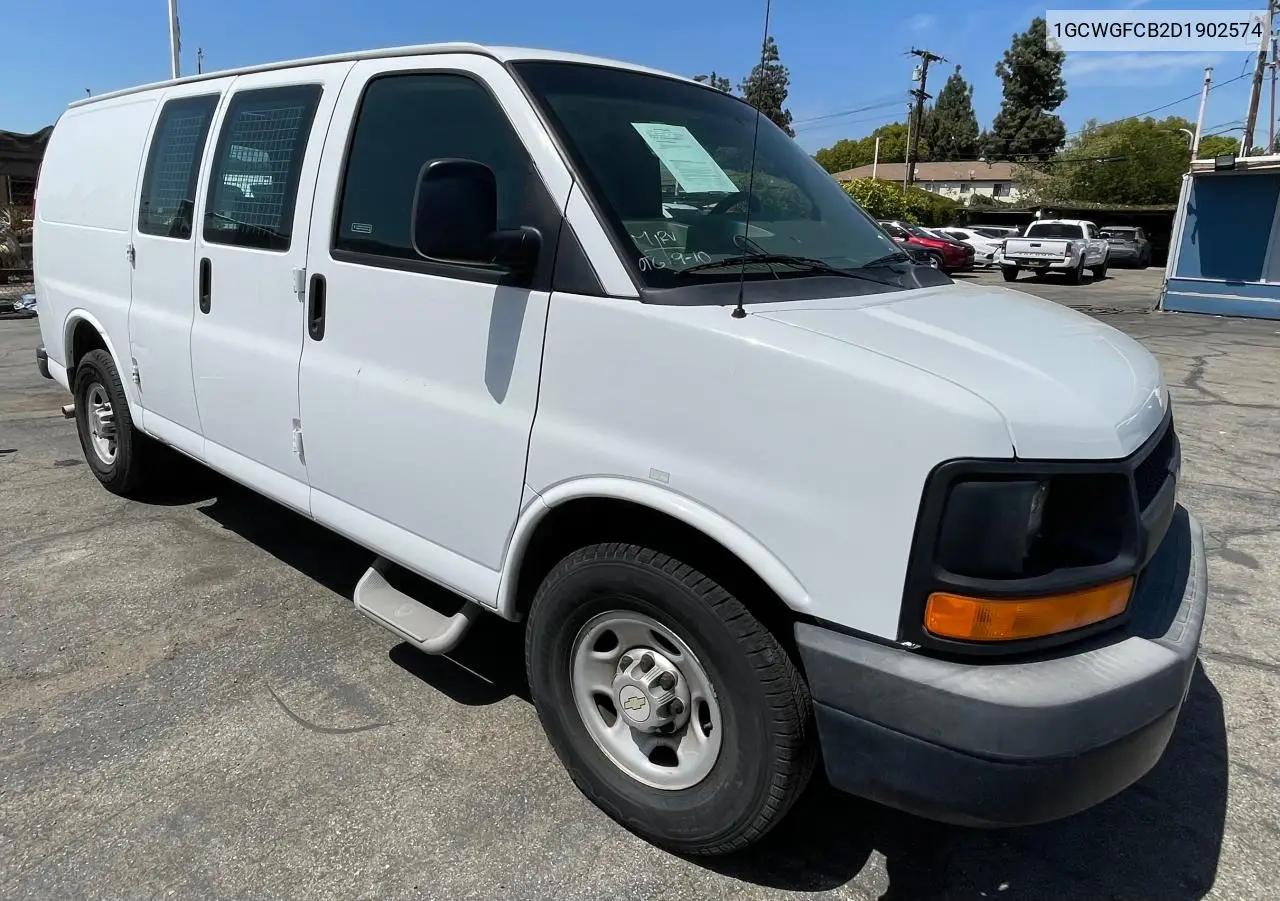 2013 Chevrolet Express G2500 VIN: 1GCWGFCB2D1902574 Lot: 52832825