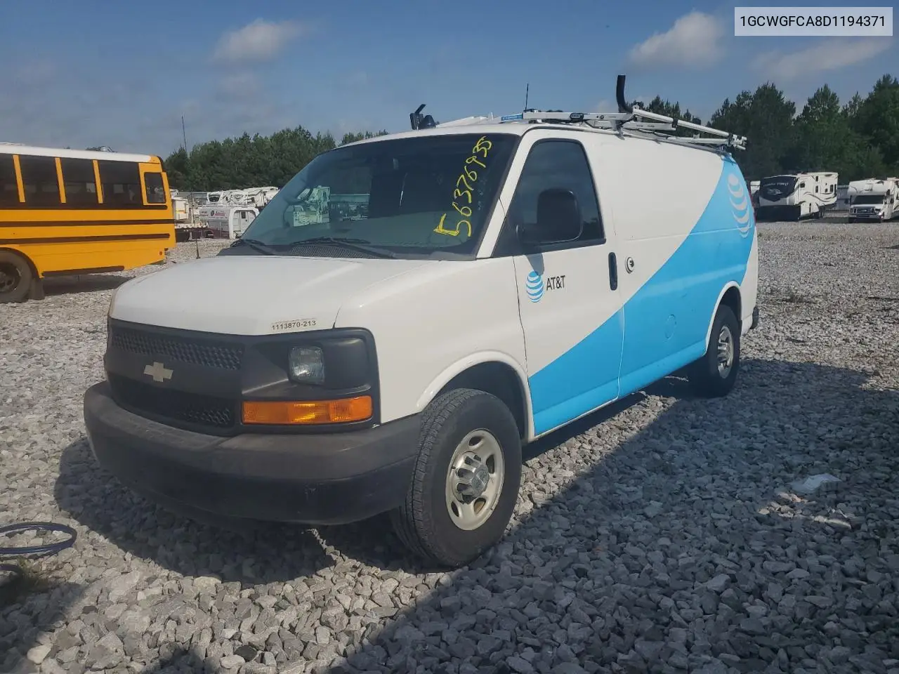 2013 Chevrolet Express G2500 VIN: 1GCWGFCA8D1194371 Lot: 56376935