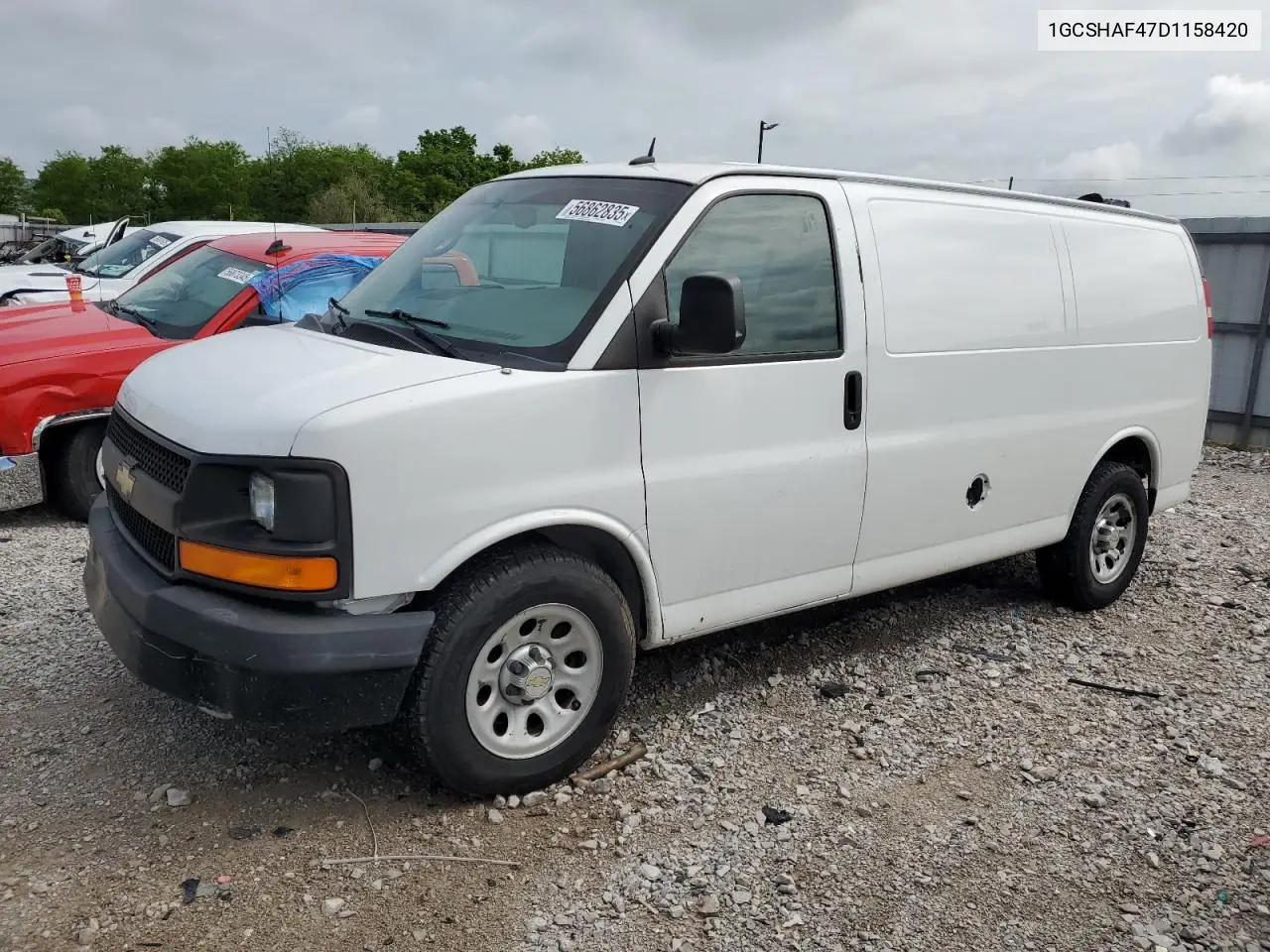 2013 Chevrolet Express G1500 VIN: 1GCSHAF47D1158420 Lot: 56862835