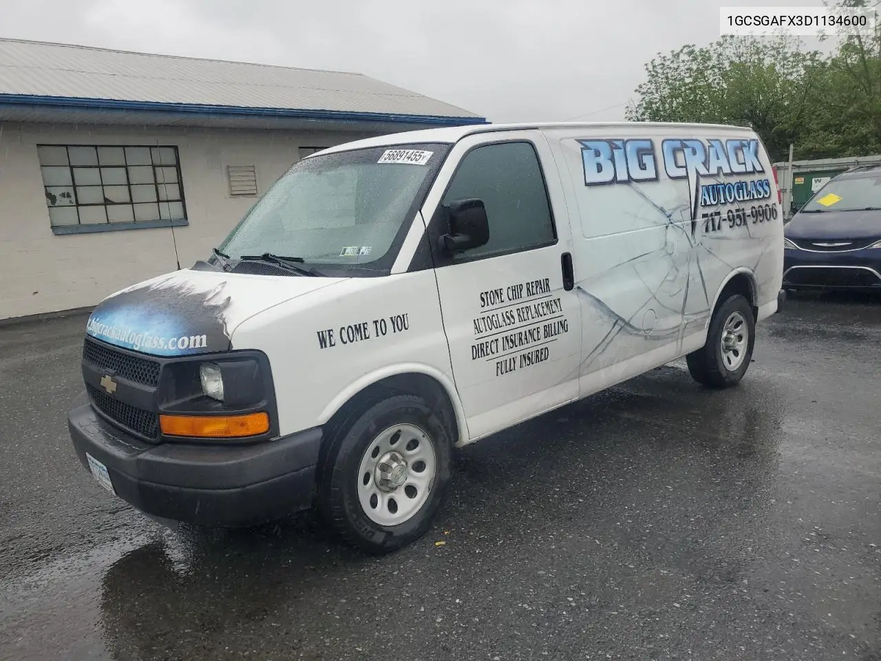 2013 Chevrolet Express G1500 VIN: 1GCSGAFX3D1134600 Lot: 56891455