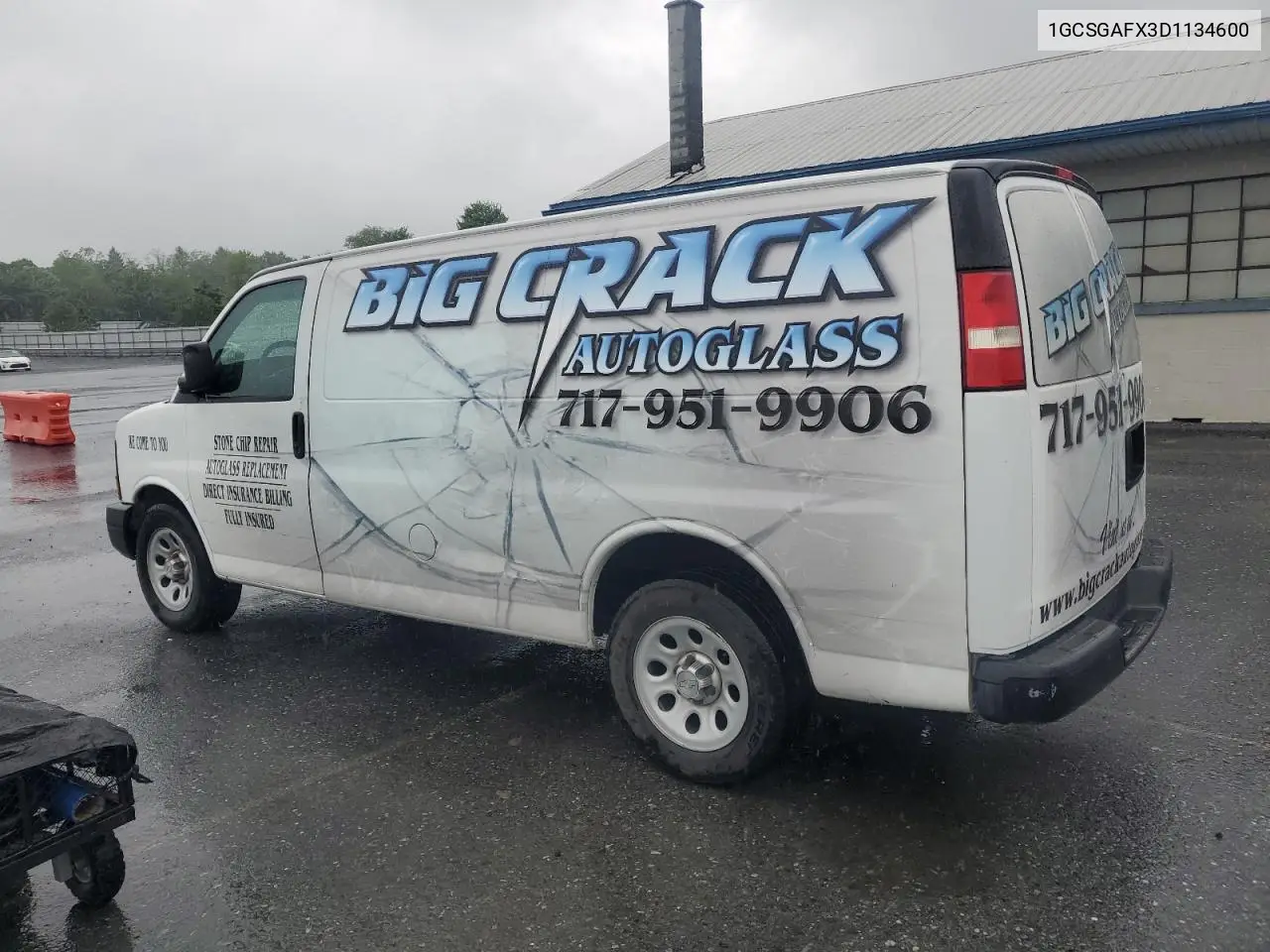 2013 Chevrolet Express G1500 VIN: 1GCSGAFX3D1134600 Lot: 56891455