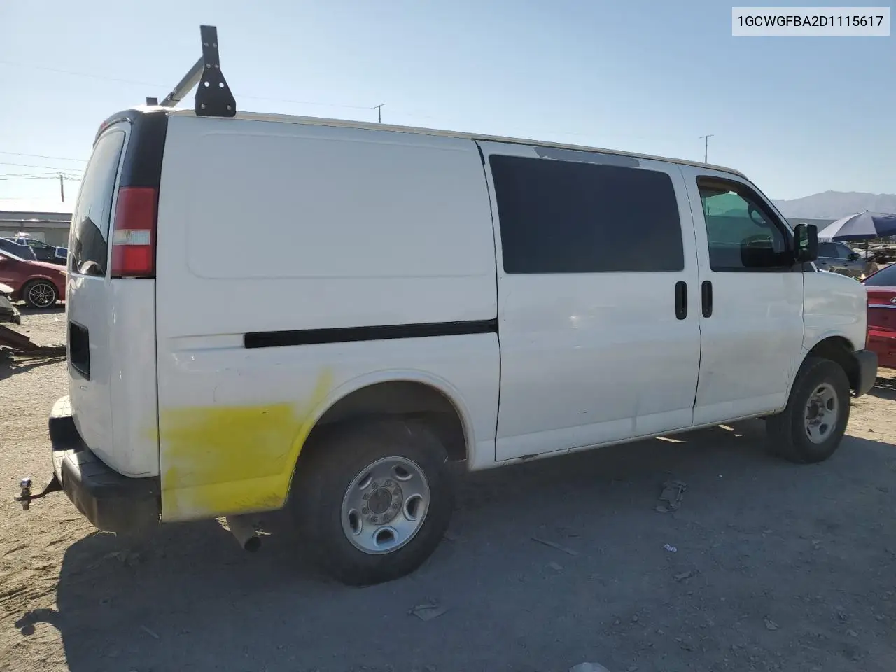 2013 Chevrolet Express G2500 VIN: 1GCWGFBA2D1115617 Lot: 61756645