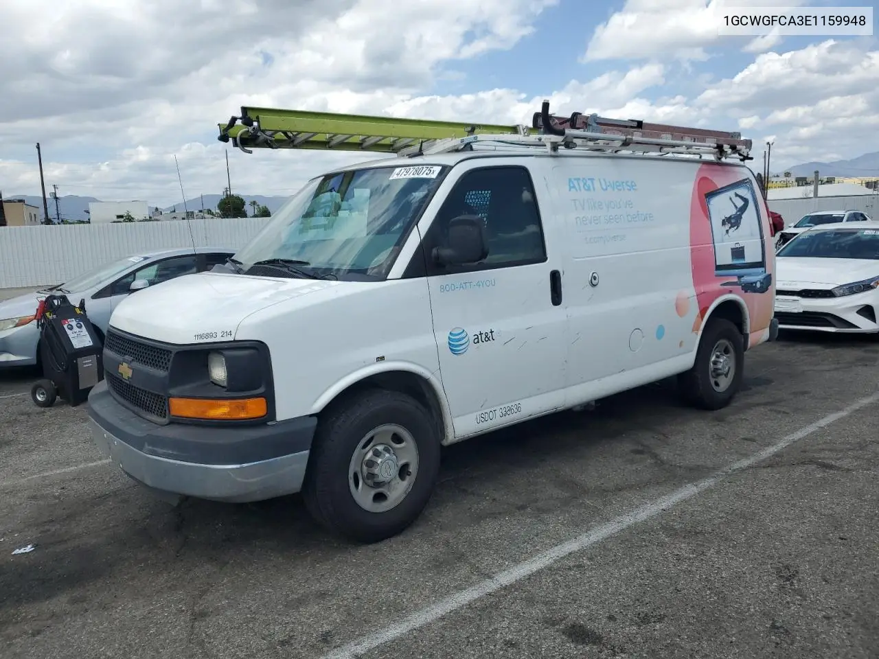 2014 Chevrolet Express G2500 VIN: 1GCWGFCA3E1159948 Lot: 47978075
